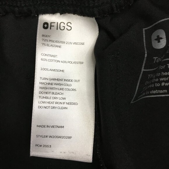 FIGS Petite Black ZAMORA Zip Pocket Pull On Drawstring Waist Jogger Scrubs Pant - Picture 2 of 12